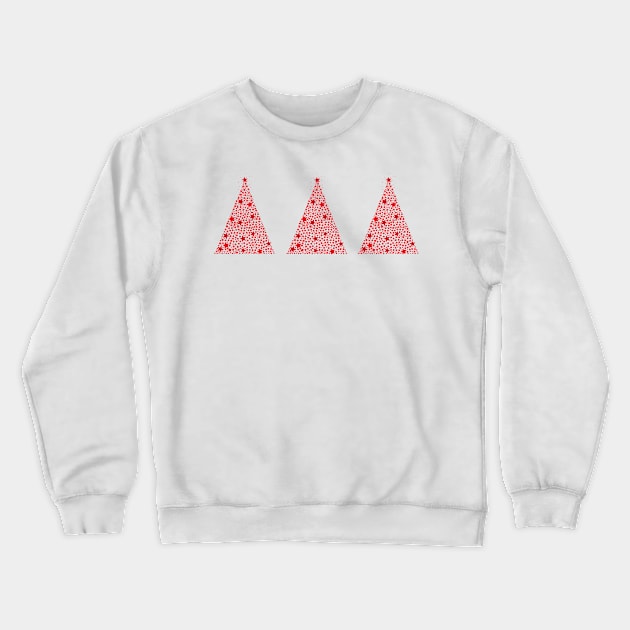 Made of shining red stars elegant Christmas tree Crewneck Sweatshirt by GULSENGUNEL